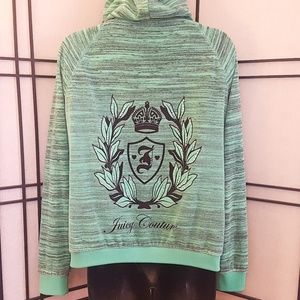 Teal Juicy Couture Hoodie w/ Rhinestones